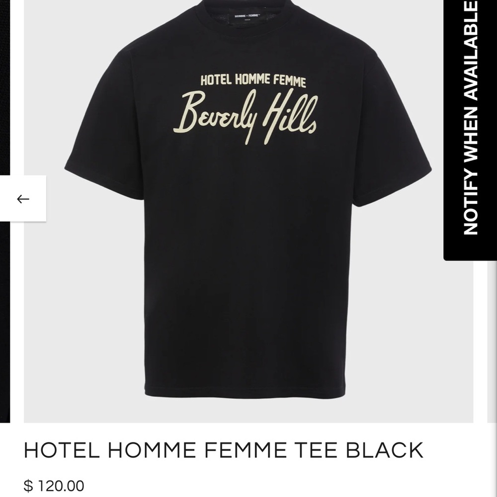 HOTEL HOMME FEMME TEE BLACK